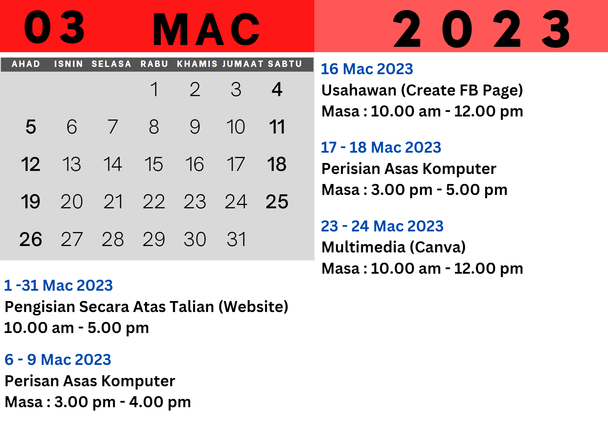 3. Mac 2023